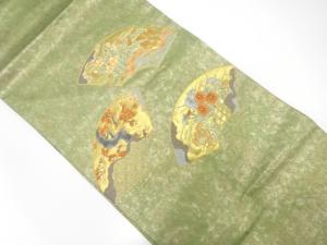 引箔地紙に草花模様織出し名古屋帯